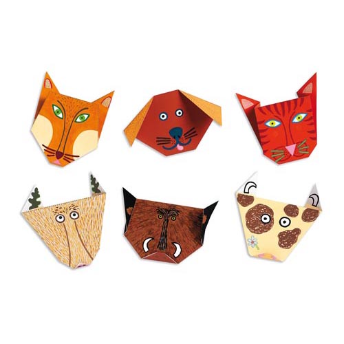 Набор для творчества из серии Оригами - Бумажные животные, с наклейками  